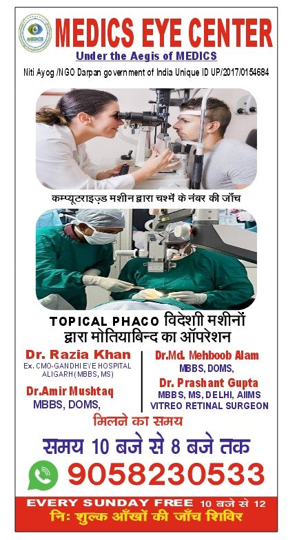 Medics Eye Centre Timing and Doctors